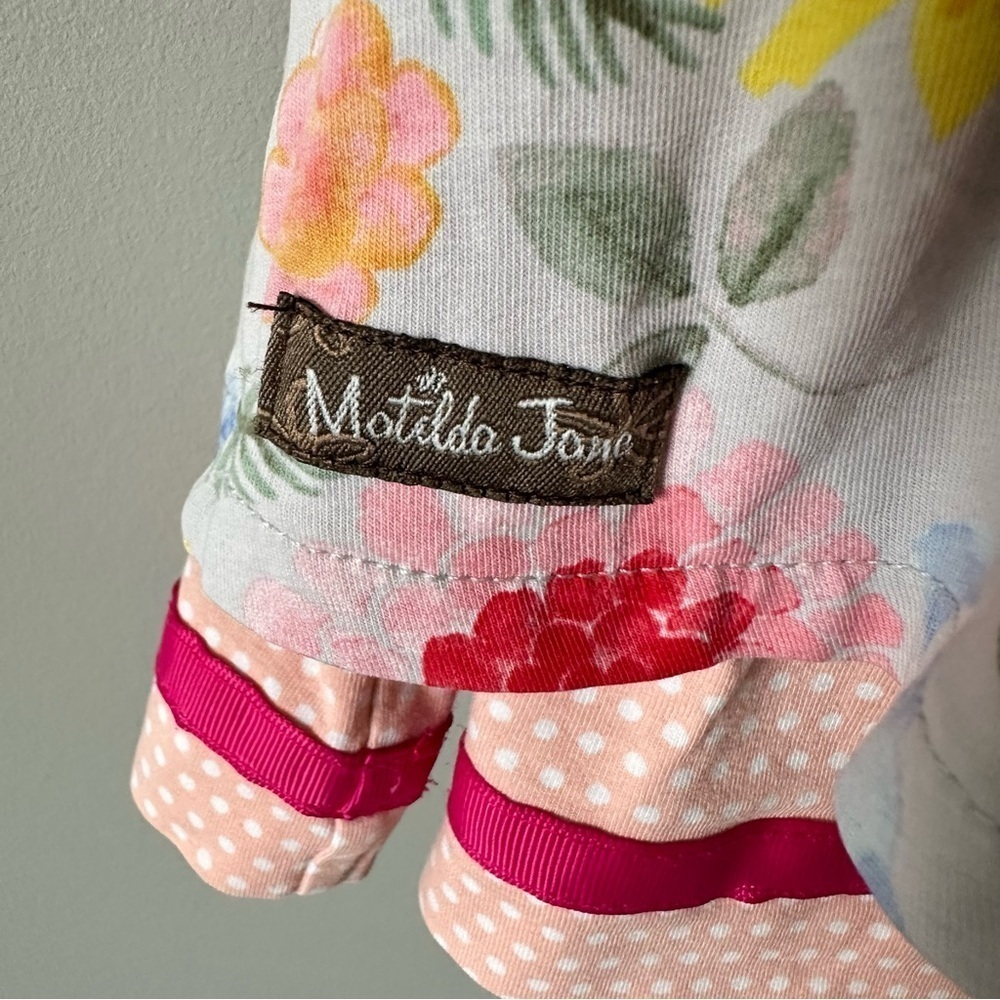 Matilda Jane Sz 6 Gummi Fruits Dress Happy and Free Fruiti Floral Stripes - Picture 9 of 10